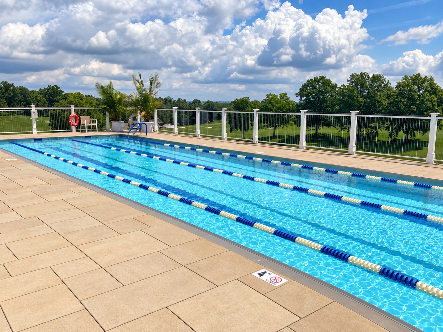 Cincinnati Country Club lap pool, with the deck photo cleaned up
